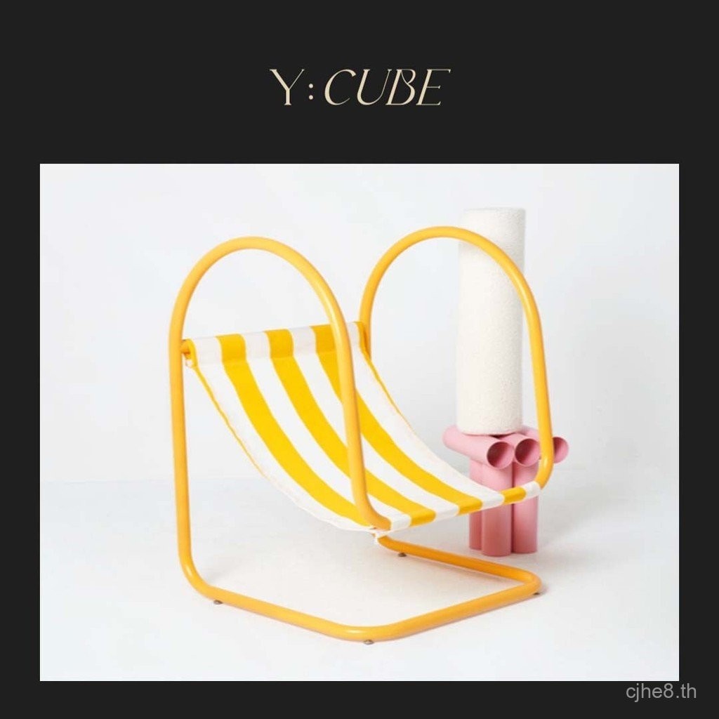 Y CUBE ฝรั่งเศสนาเข้า Axel Chay Niche หลอดโลหะห้องนั่งเล่นห้องนอนกลางแจ้งสีสันสดใสเก้าอี้พักผ่อน