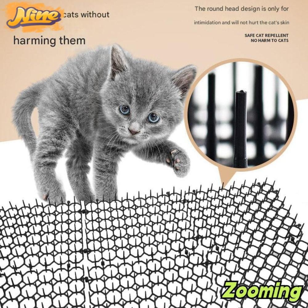 ZOOMING Cat Repellent Mat Soft Prick No Harm Pet Antiwarf Mat Grid สามารถซ้อนพลาสติก Antivandalissm Mat ในร่มและกลางแจ้ง