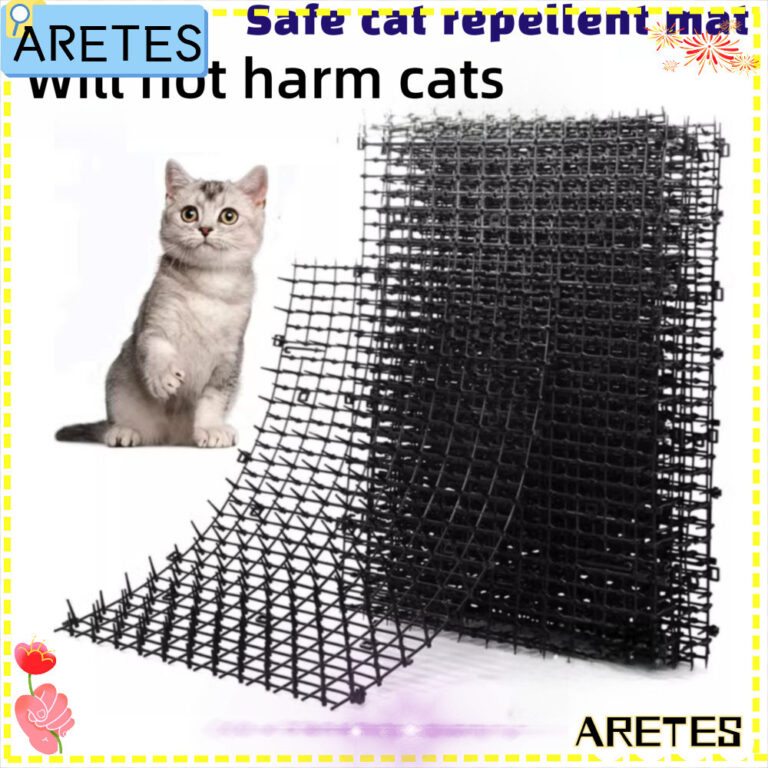 ARETS เสื่อไล่แมว Soft Prick No Harm เสื่อป้องกันการปีนเขาสาหรับสัตว์เลี้ยง ตารางพลาสติกสามารถซ้อนเสื่อ Antivandalism ในร่มและกลางแจ้ง