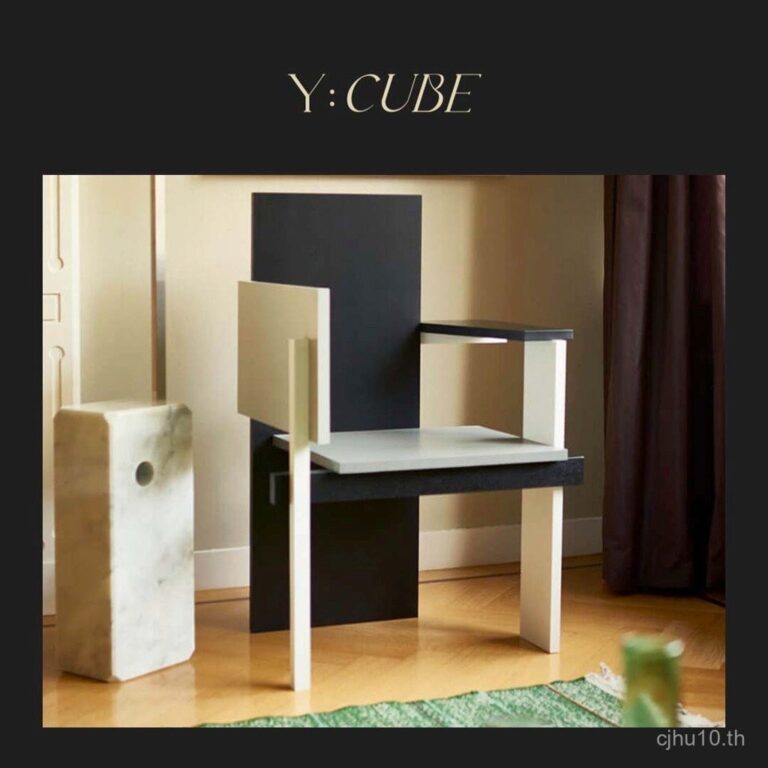 ย ลูกบาศก์ เนเธอร์แลนด์นาเข้าสเปกตรัมเบอร์ลินสีดาสีขาวเรขาคณิตห้องนั่งเล่นศึกษาห้องนอนเบอร์ลินเก้าอี้