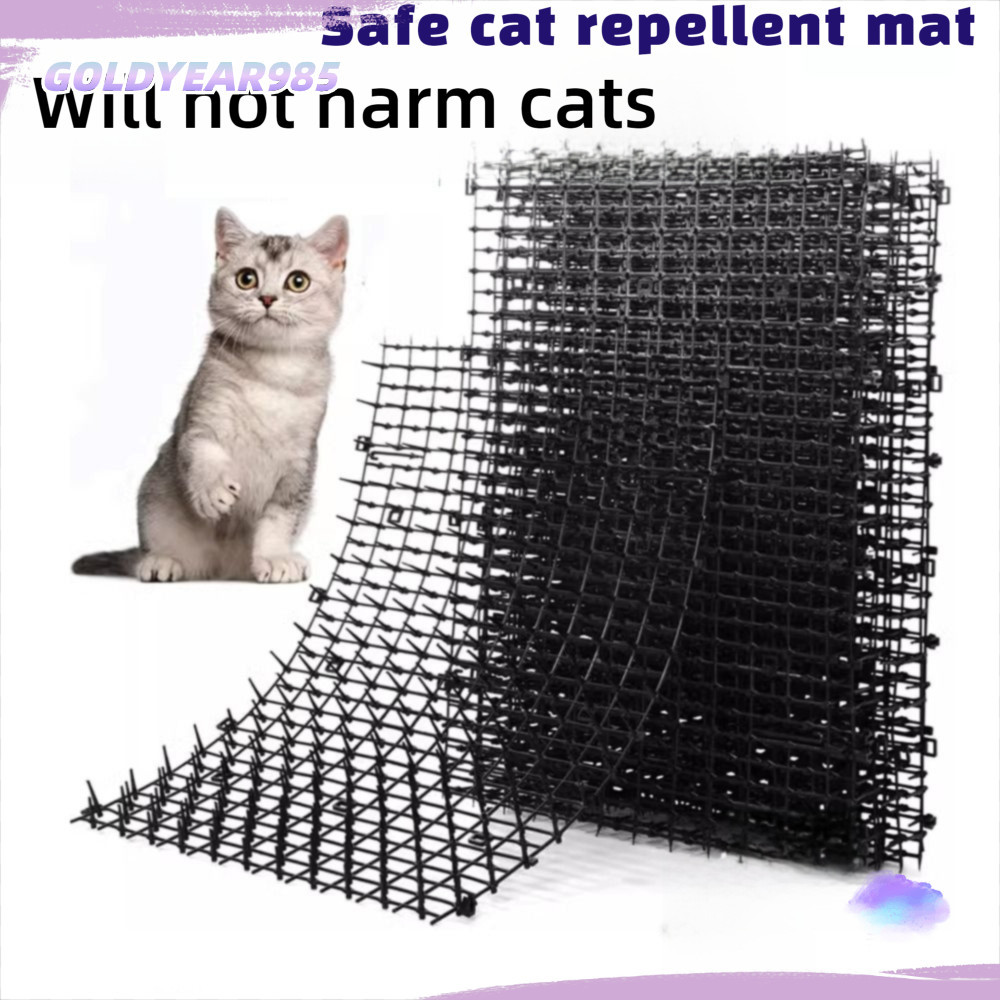 GOLDYEAR985 Cat Repellent Matสามารถซ้อนพลาสติกสัตว์เลี้ยง AntiWarking Matไม่มี Harm Soft Prick Grid Antivandalism Mat ในร่มและกลางแจ้ง