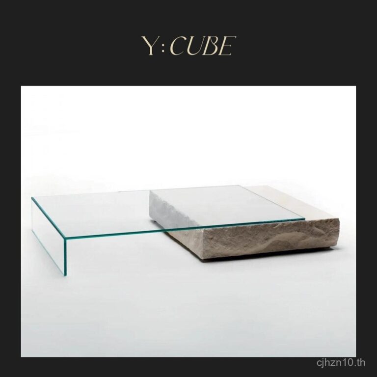 Y CUBE อิตาลีนาเข้า Glas Italia Terraliea หินแก้วห้องนั่งเล่นโต๊ะกาแฟโปร่งใส