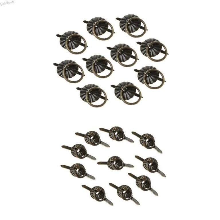 กิกะไบต์ 10ชิ้นสีเขียวสีบรอนซ์สีแหวนขาจับลิ้นชักตู้โต๊ะดึงลูกบิดเฟอร์นิเจอร์