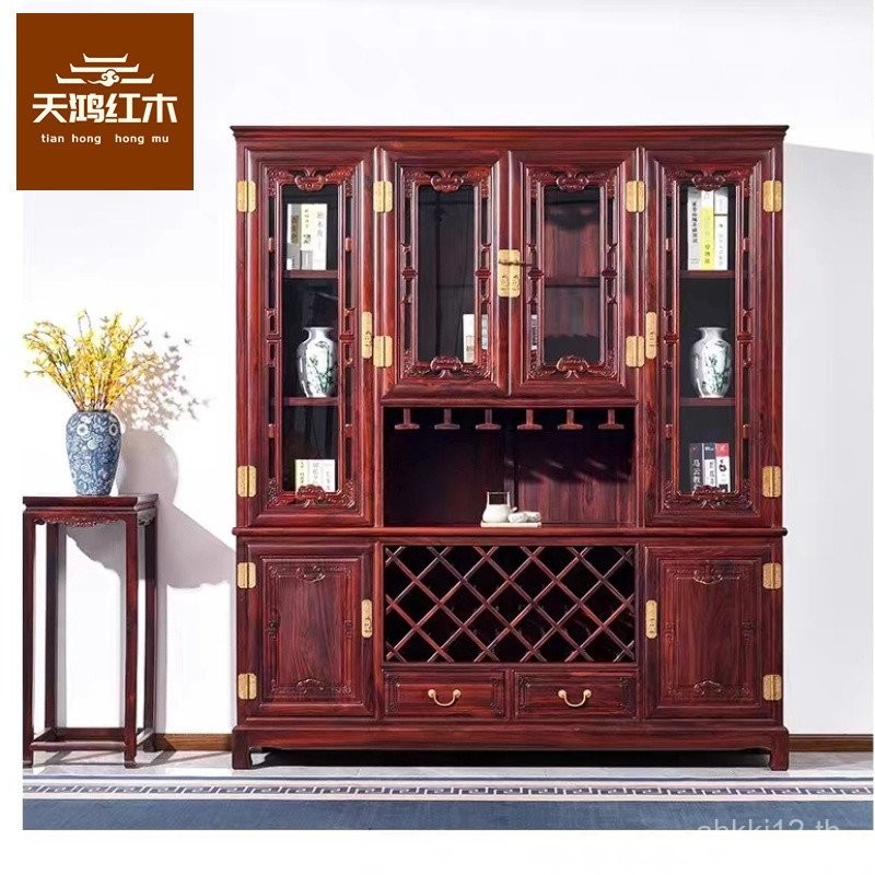 เฟอร์นิเจอร์มะฮอกกานีอินโดนีเซียสีดา Rosewood ตู้ไวน์ BroadLeaf Dalbergia จีนไม้เนื้อแข็ง Locker เฟอร์นิเจอร์รับประทานอาหาร