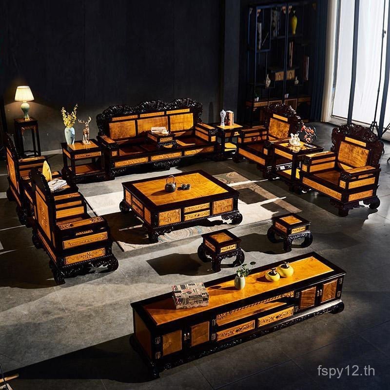 โซฟาไหมทอง นันมู ชิงชัน ไม้จันทน์สีแดงไม้เนื้อแข็งทั้งหมดห้องนั่งเล่นทั้งแพ็คใหม่จีนคลาสสิกโต๊ะกาแฟเข้าสู่ระบบมะฮอกกานีเฟอร์นิเจอร์