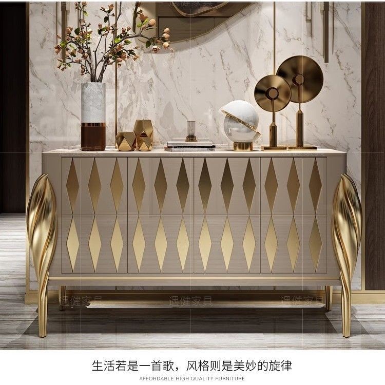 แสงหรูหรารับประทานอาหารตู้ข้างตู้ทางเข้าสไตล์ฮ่องกงหลังสมัยใหม่ที่เรียบง่ายนอร์ดิกอเมริกันใหม่ประตูคลาสสิกสไตล์ฮ่องกงตู้ชั้นตู้เก็บของ