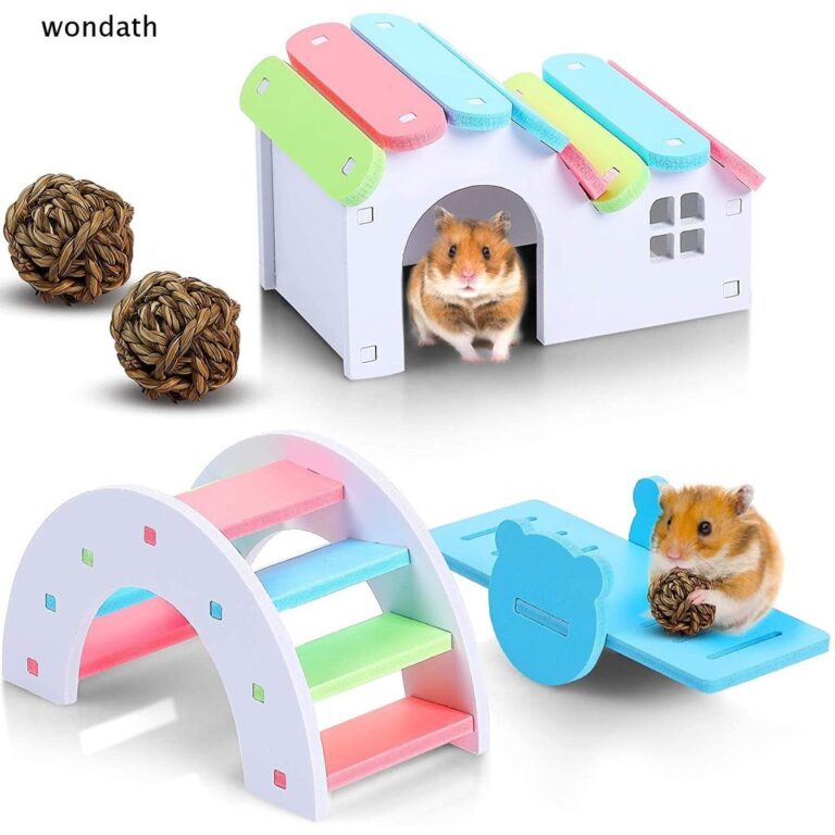 WONDA Hamster House Tooth Care การออกกาลังกายสัตว์เล็กไม้