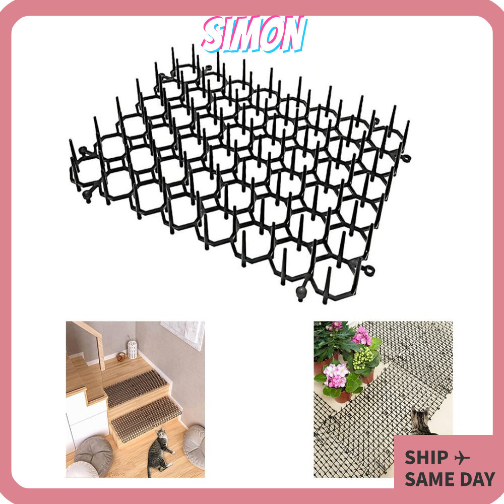 SIMON Cat Repellent Mat Soft Prick No Harm Pet Antiwarf Mat สามารถซ้อนตารางพลาสติก Antivandalissm Mat ในร่มและกลางแจ้ง