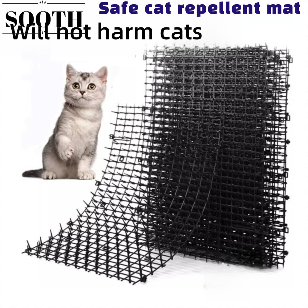 SOOTH เสื่อไล่แมว ไม่มี Harm Soft Prick Pet Antiwarf Mat สามารถซ้อนพลาสติก Grid Antivandalissm Mat ในร่มและกลางแจ้ง