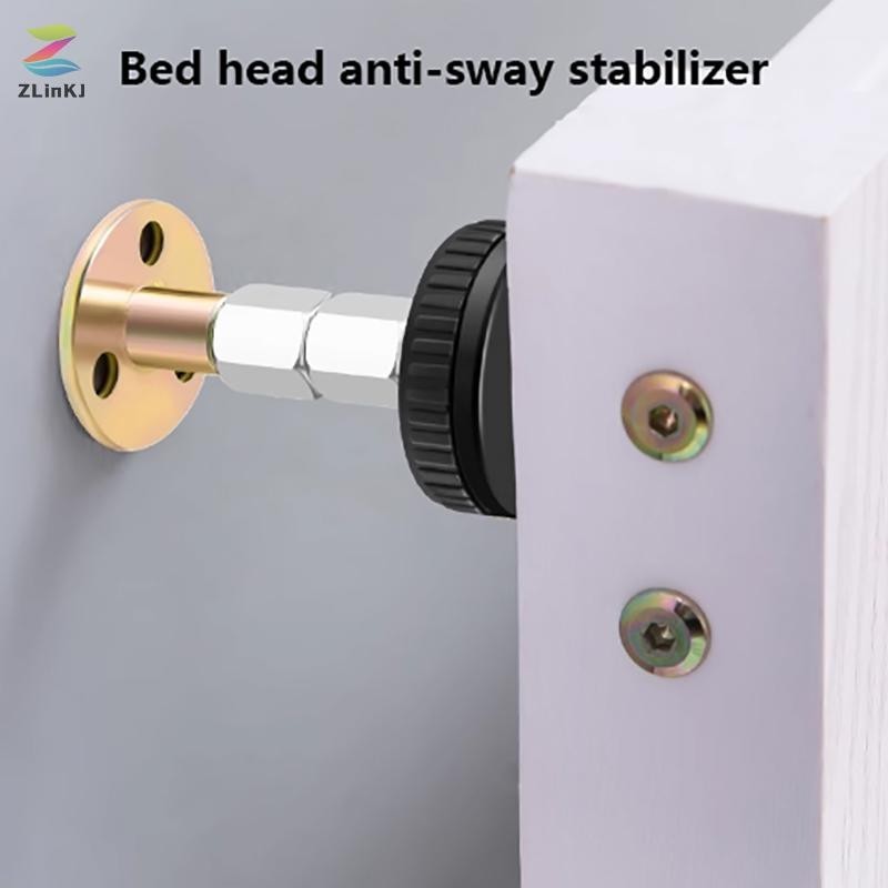 ZLinKJ ปรับหัวเตียง Stoppers โครงเตียงป้องกันการคลาย AntiShake Fixer สาหรับตู้โซฟาฮาร์ดแวร์ Top Wall Stabilizer ใหม่