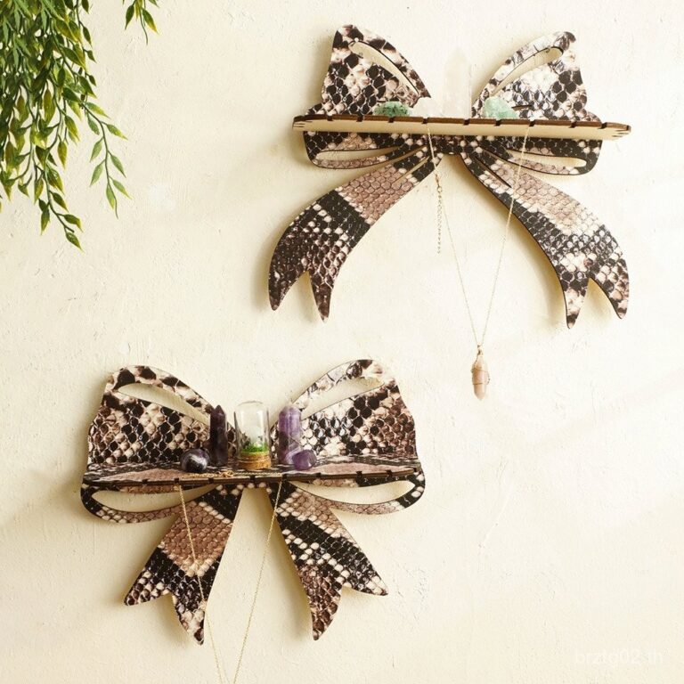 ของขวัญสินค้าใหม่ไม้งูโบว์สไตล์คริสตัลชั้นวางผนังบ้านเรียบง่ายห้องนอนตกแต่งโฮมสเตย์