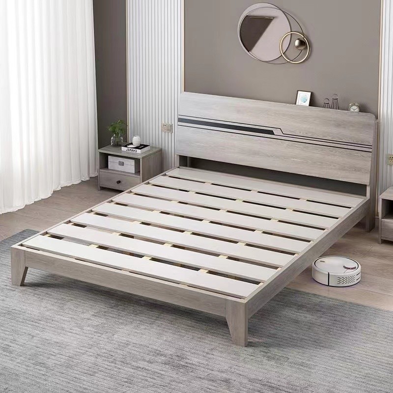 เตียงไม้จริง 456 ฟุต เตียงไม้แท้ ไม้สนข มีอายุการใช้งานอย่างน้อย10ปีทำจากไม้คุณภาพดี เตียงไม้ Wood Bed