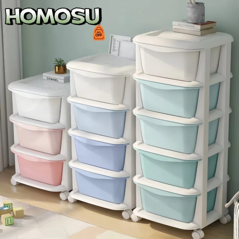 ส่งจากกทมHOMOSU ลิ้นชักเก็บของ ตู้อเนกประสงค์ เก็บหนังสือเสื้อผ้าป้องกันฝุ่นและแมลง ลิ้นชักมีล้อ