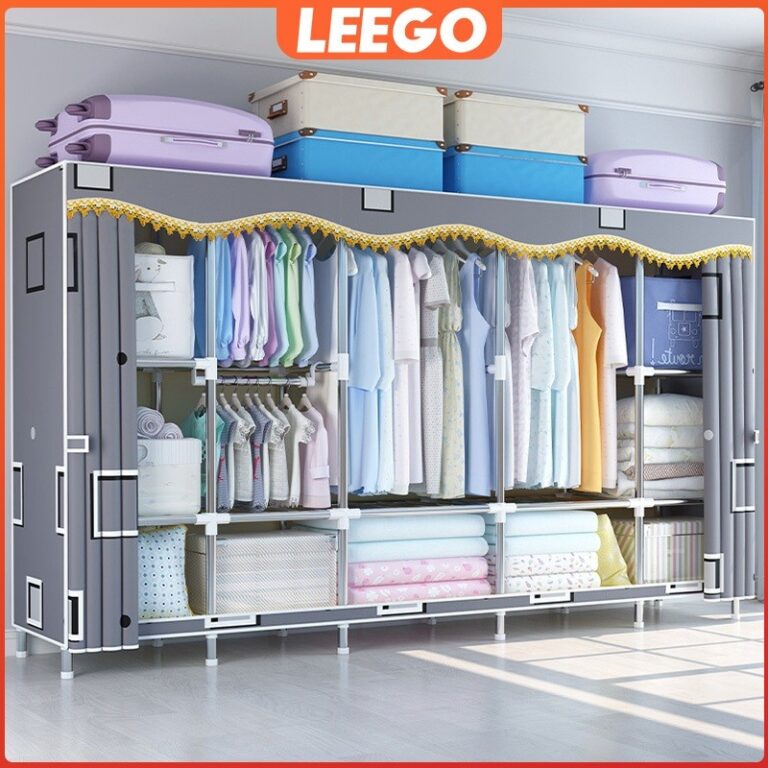 รับประกัน 1 ปีLeego 20MM ตู้เสื้อผ้า ตู้ผ้า ตุ้เสื้อผ้า รับน้ำหนักได้ 500กก ตู้เสื้อ ตู้เก็บผ้า ท่อโลหะเจือขนาด20มม ตู้ใส่ผ้า ตู้ผ้าเหล็ก ตู้เสื่อผ้า 245 ซม ตู้แขวนผ้า ตู้เสืัอผ้า ตู้ผ้าเด็ก