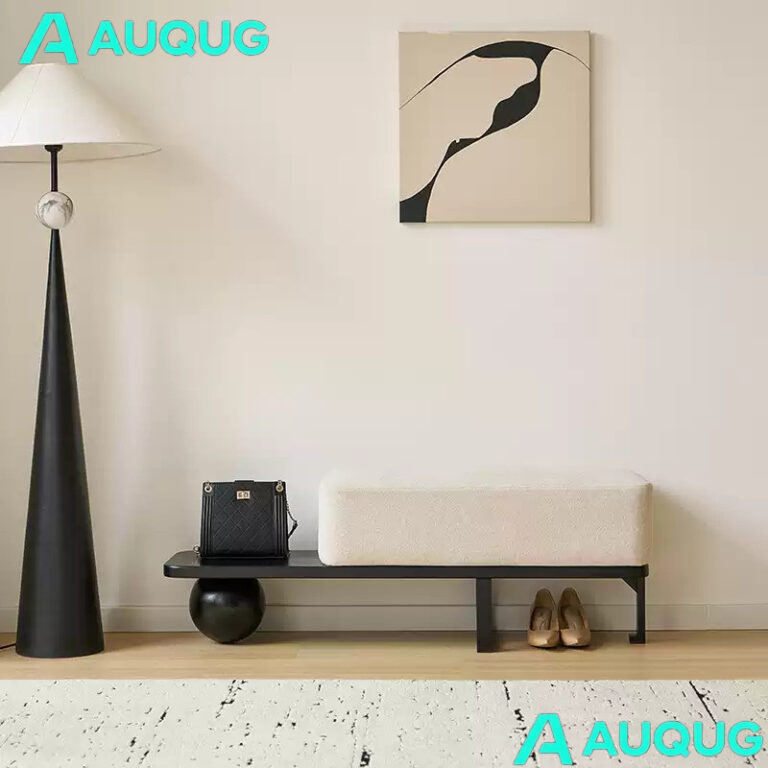 AUQUG เก้าอี้เปลี่ยนรองเท้า ไม้เนื้อแข็งรองเท้าเปลี่ยนอุจจาระบ้านสร้างสรรค์โซฟาอุจจาระห้องลองอุจจาระประตูทางเข้ารองเท้าเปลี่ยนอุจจาระ