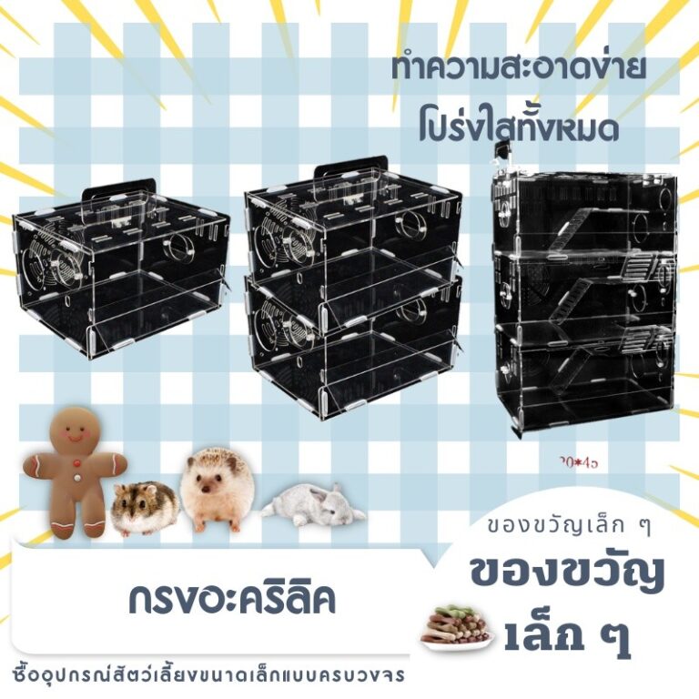 hammyscienceกรงหนูแฮมสเตอร์อะคริลิคหลายชั้นใส ไม่ใช่แก้ว กระรอกมินิเม่นกระแตอุปกรณ์สัตว์เลี้ยงขนาดเล็กcage