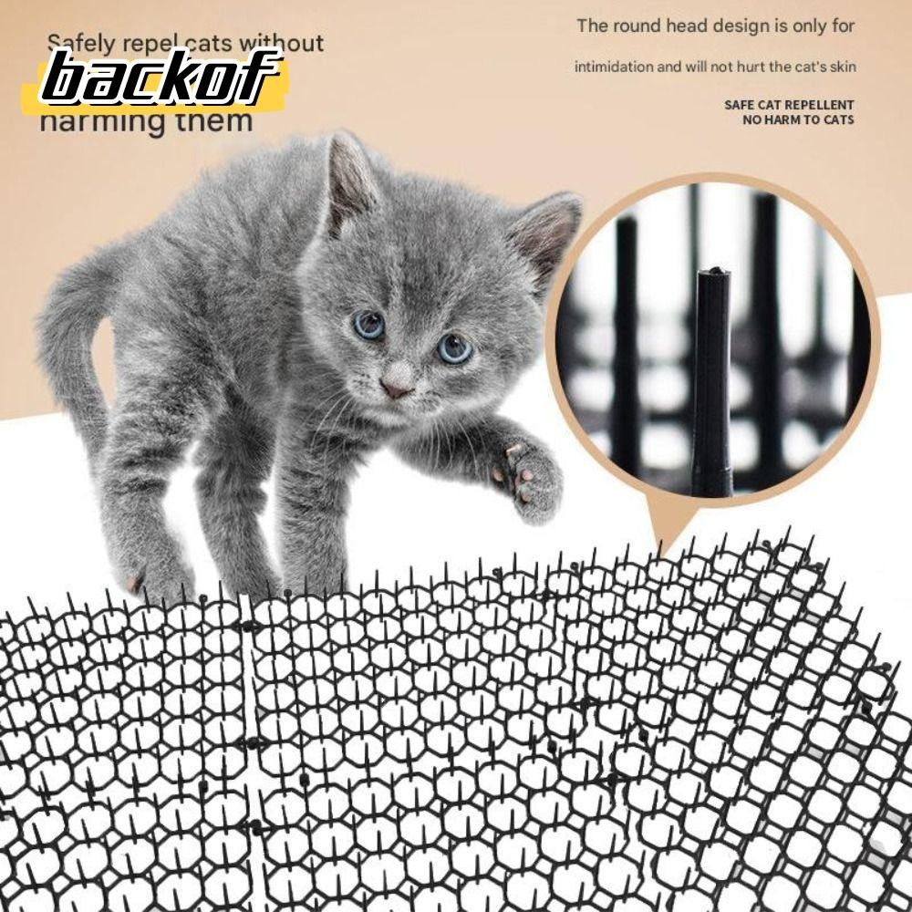 BACKOF Cat Repellent Mat พลาสติกไม่มี Harm Pet Anti climbing Mat สามารถซ้อนตาราง Soft Prick Antivandalissm Mat ในร่มและกลางแจ้ง