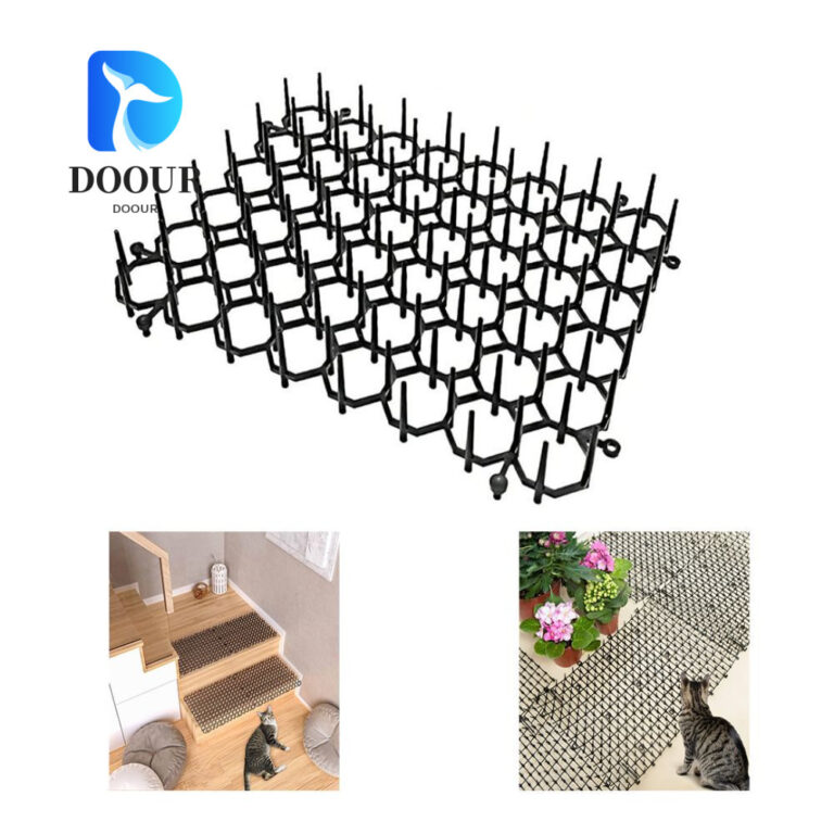 DOOUR Cat Repellent Mat สามารถซ้อนพลาสติกสัตว์เลี้ยง Antiweering Mat Soft Prick No Harm Grid Antivandalissm Mat ในร่มและกลางแจ้ง