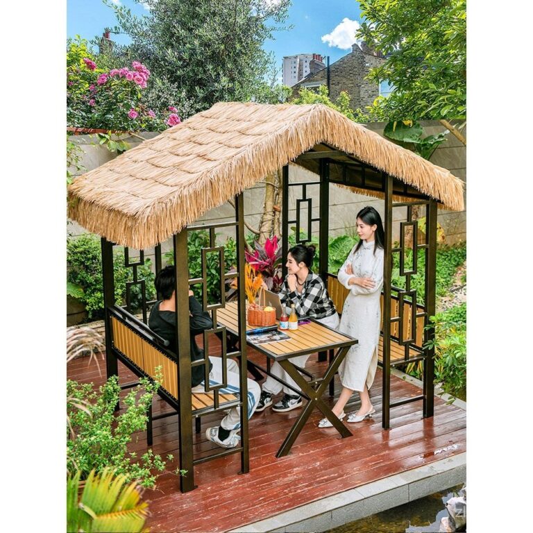 Yuanmao ศาลากลางแจ้ง Courtyard Villa สวนไม้เนื้อแข็ง Farmhouse Cabin ภูมิทัศน์ B B ศาลาหญ้าสี่มุม