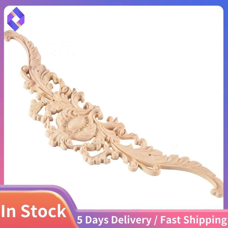 ไม้วินเทจแกะสลักมุม ก pplique ตกแต่งกรอบตู้เตาผิงประตูเฟอร์นิเจอร์ตกแต่งไม้รูปแกะสลัก