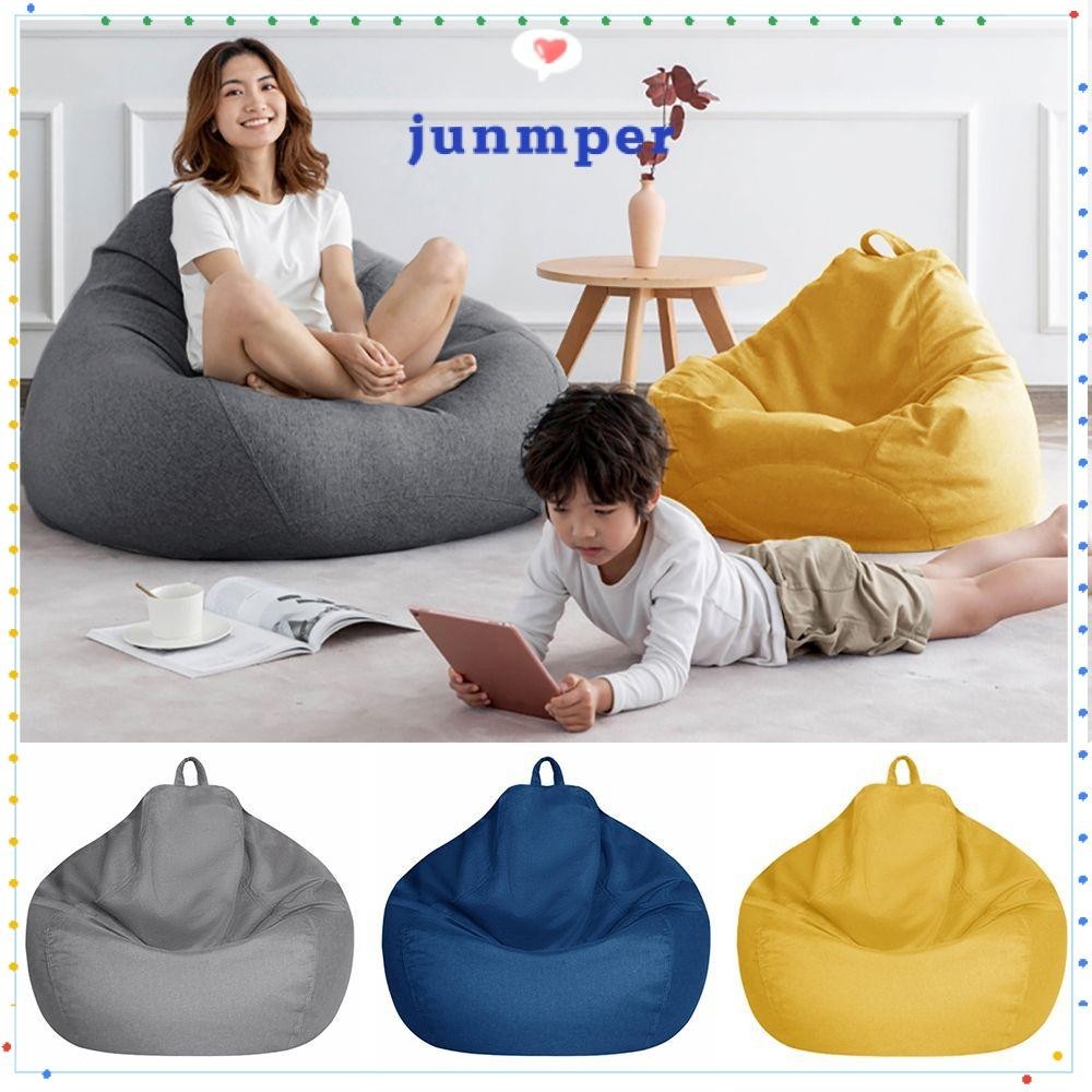 JUNMPER กระเป๋าถั่วขนาดใหญ่ Soft Comfy Seat ผู้ใหญ่เด็กไม่มีไส้เก้าอี้ขี้เกียจ