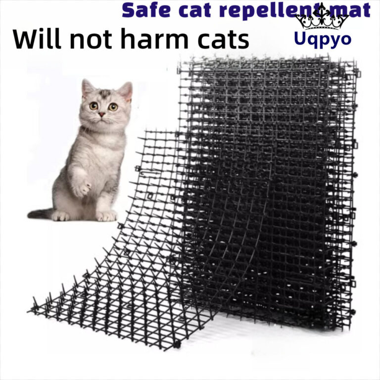เสื่อไล่แมว UQPYO สามารถซ้อนเสื่อป้องกันการปีนเขาสาหรับสัตว์เลี้ยง ไม่มีตารางพลาสติก Harm เสื่อป้องกันวาดาลิสในร่มและกลางแจ้ง