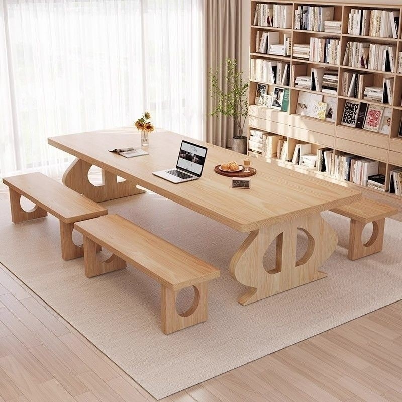 โต๊ะทำงาน โต๊ะรับประทานอาหารขนาดใหญ่ไม้เนื้อแข็ง โต๊ะต้อนรับยาว โต๊ะกาแฟไม้เนื้อแข็ง โต๊ะม้านั่งและเก้าอี้รวมกัน