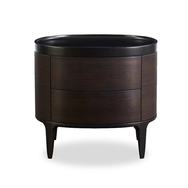 Romo Italian Minimalist ไม้เนื้อแข็งโต๊ะข้างเตียงหรูหรา Nordic Simple HighEnd Designer ห้องนอนข้างเตียงตู้เก็บของ