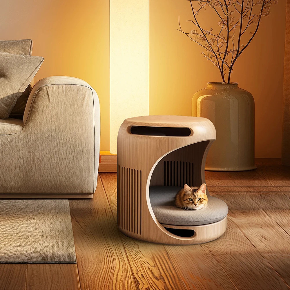 บ้านแมวสัตว์เลี้ยงรังสัตว์เลี้ยงที่กาหนดเองคุณภาพดี3งพิมพ์เฟอร์นิเจอร์สัตว์เลี้ยง