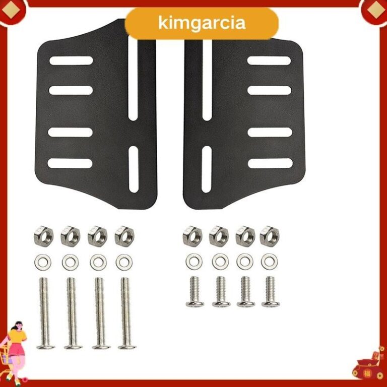 kimgarcia สาหรับหัวเตียงเข้ากันได้ปรับโลหะกรอบเตียงอะแดปเตอร์แผ่นเชื่อมต่อ 2PCS Heavy Duty การปรับเปลี่ยนวงเล็บ