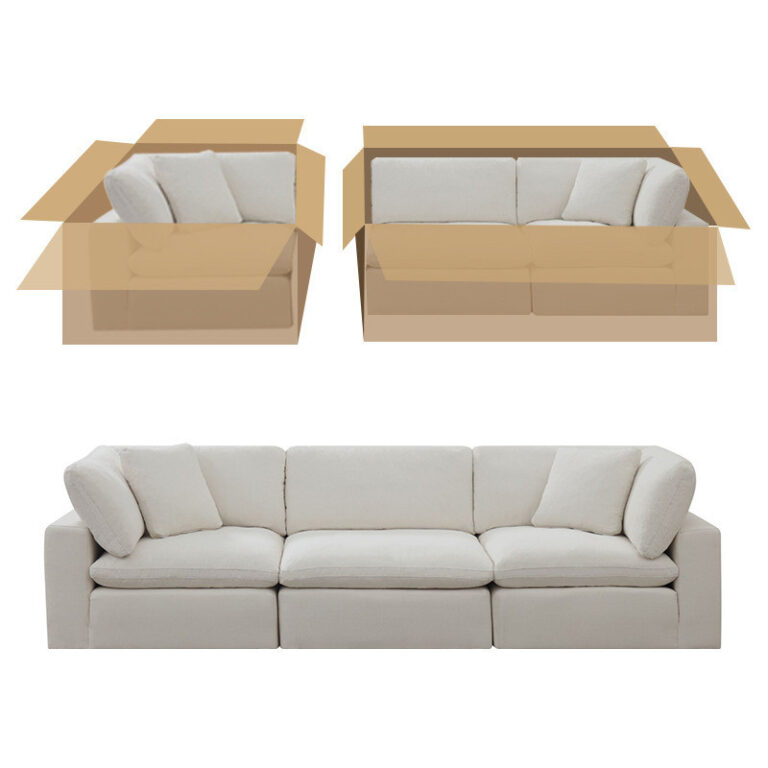 CompressionSofa Vacuum Compression Roll Pack ผ้าโซฟา Corduroy โซฟาห้องนั่งเล่น Cloudsofa