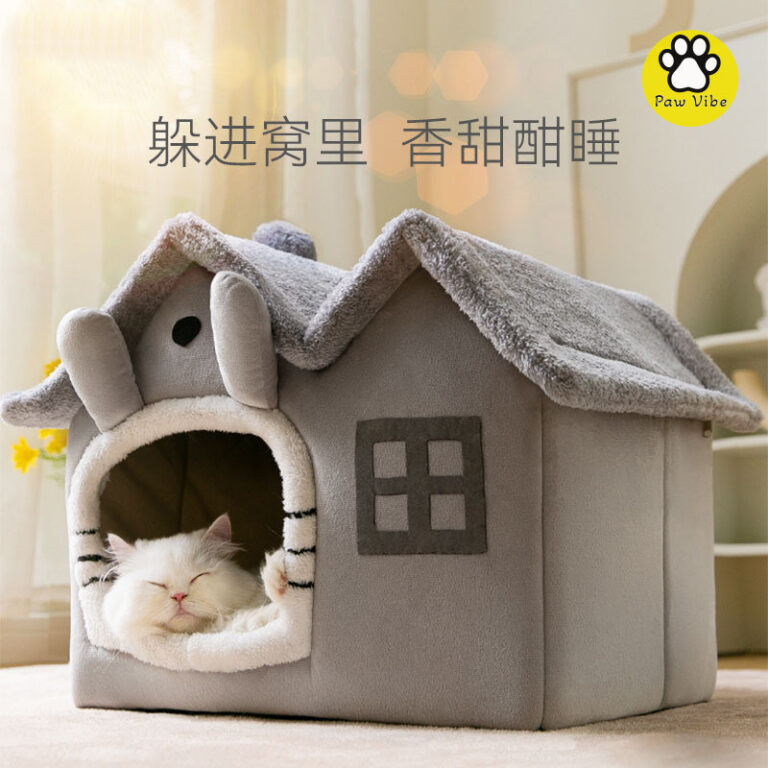 PawVibe ที่นอนสุนัข ฤดูใบไม้ร่วงและฤดูหนาว ดีไซน์สองชั้น หนาและอบอุ่น สำหรับสุนัขขนาดเล็กและกลาง โซฟาหมา