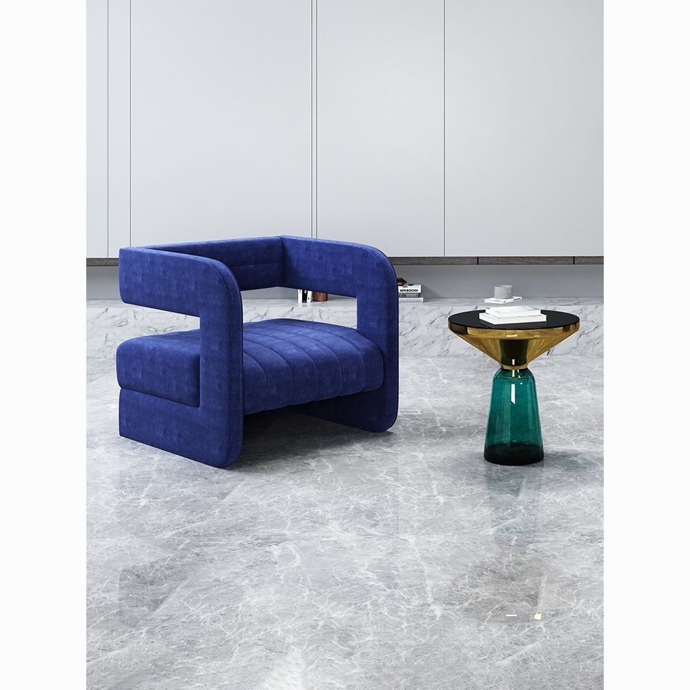 อิตาเลี่ยนแสงหรูหราเก้าอี้โซฟาเดี่ยวห้องนั่งเล่นระเบียงขี้เกียจเสือเก้าอี้ออกแบบคลับแผนกต้อนรับส่วนหน้าเก้าอี้พักผ่อน