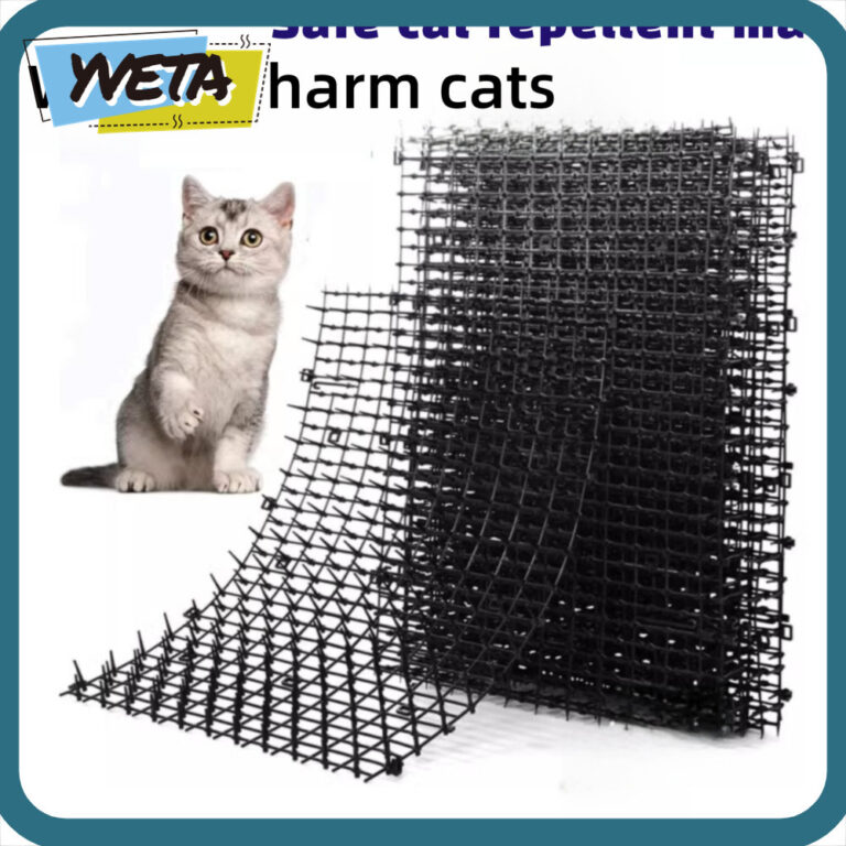 YVETA เสื่อไล่แมว แผ่นป้องกันการปีนเขาสาหรับสัตว์เลี้ยงพลาสติก Prick Soft ไม่มี Harm สามารถซ้อน Grid Catproof Mat ในร่มและกลางแจ้ง