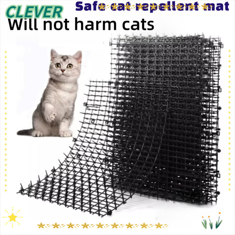 CLEVER เสื่อป้องกันการปีนเขาสาหรับสัตว์เลี้ยง Prick แบบนุ่มสามารถซ้อนเสื่อไล่แมว Grid No Harm Plastic Antivandalism Mat Indoor Outdoor