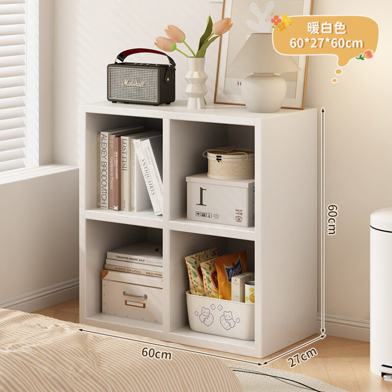 ญี่ปุ่นสไตล์ชั้นวางหนังสือชั้นชั้นวางห้องนั่งเล่นรวมกันฟรีตู้ทีวีห้องนอนผนังตู้ด้านข้างตาข่ายที่เรียบง่ายตู้หนังสือ