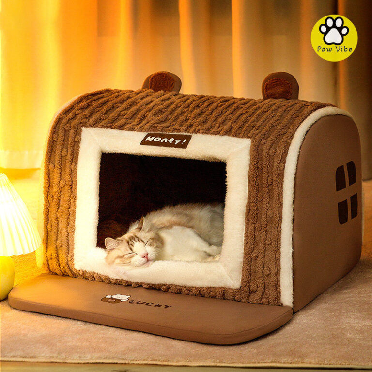 PawVibe สุนัข โค้งหมี 3D สำหรับ ฤดูใบไม้ร่วง ฤดูหนาว อุ่น ยูร์ตมองโกเลีย สำหรับสุนัขขนาดเล็ก เตียงสุนัข