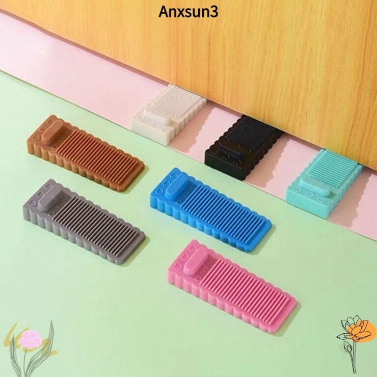 ANXSUN3 ที่กั้นประตู ที่วางพื้น PVC Wall Protectors ความปลอดภัยกันลม Wedge Doorstop ห้องนอน