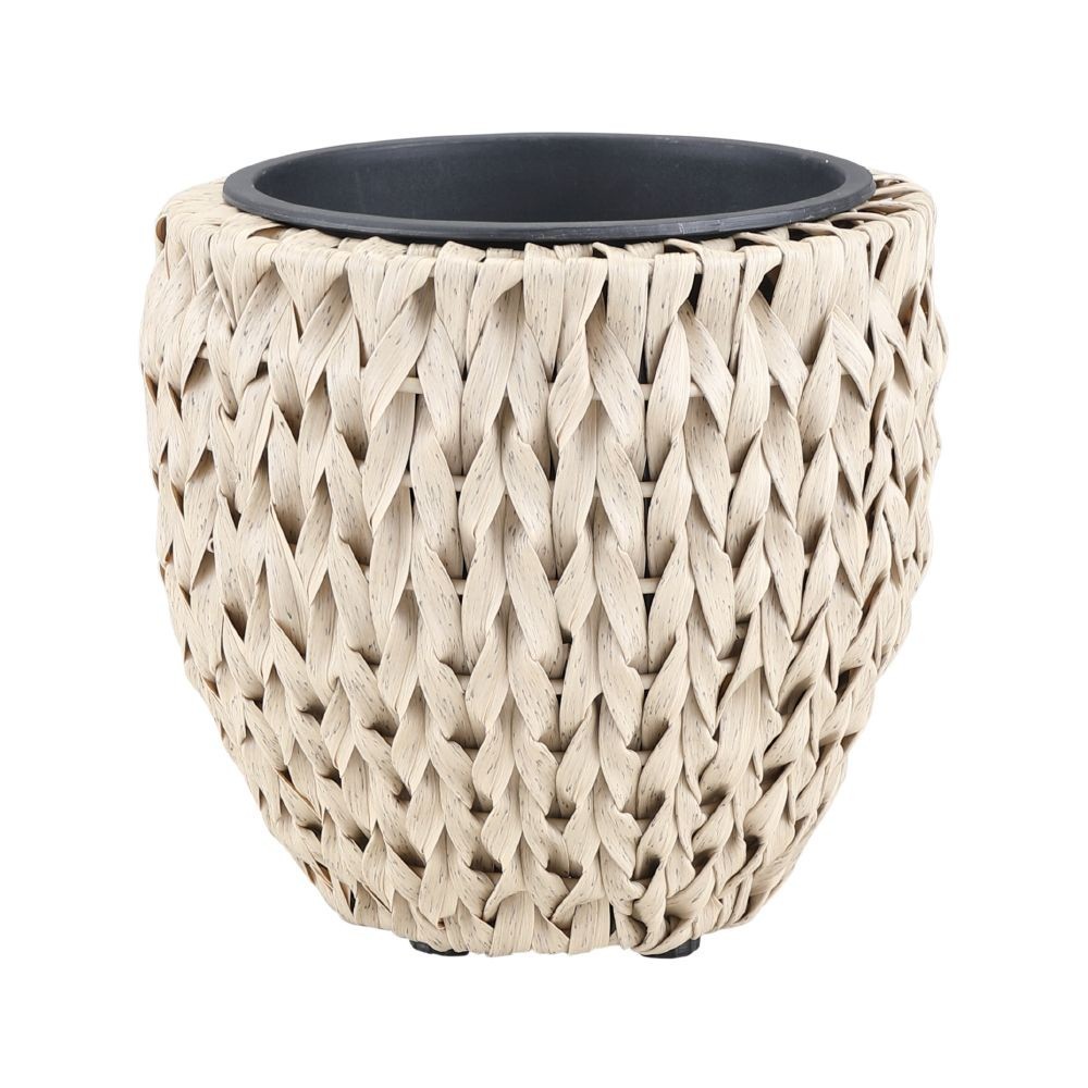 INDEX LIVING MALL กระถางพลาสติกสาน รุ่นโคจิ ขนาด 34 x 34 ซม สีธรรมชาติ