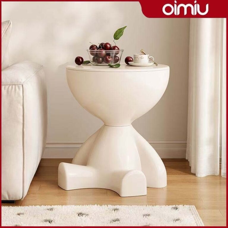 OIMIU โต๊ะกาแฟ โต๊ะข้างเตียงที่เรียบง่าย โต๊ะข้างเตียงสำหรับห้องนั่งเล่นและห้องนอนพร้อมช่องเก็บของ ดีไซน์เรียบง่าย