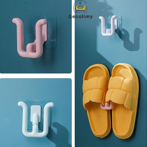 ชั้นวางรองเท้าติดผนังห้องน้ำ อเนกประสงค์ ไม่ต้องเจาะ มีกาวในตัว พับได้ สาหรับประตู ตู้ ห้องน้า ห้องครัว Geoo