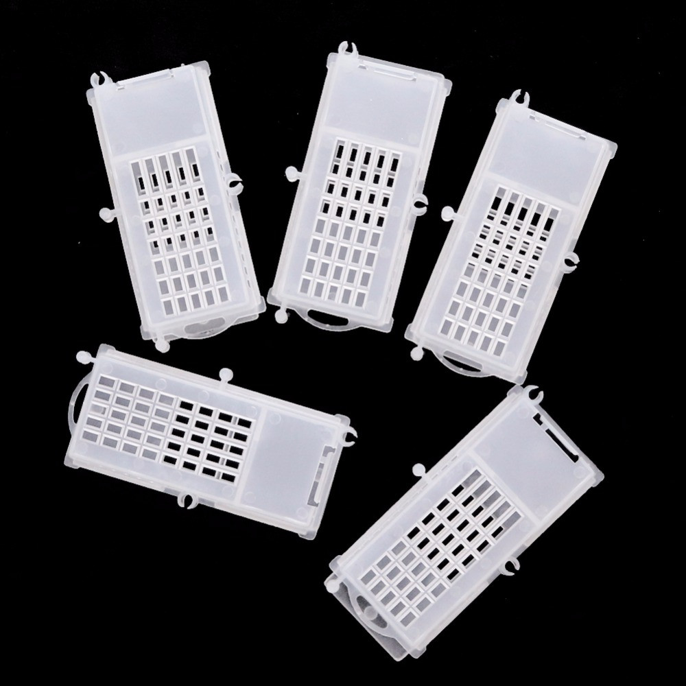 1 Pc Queen Bee Cage Transport Cage โปร่งใส Prison King Bee Cage Queen Bee Breeding Cage เครื่องมือการเลี้ยงผึ้ง