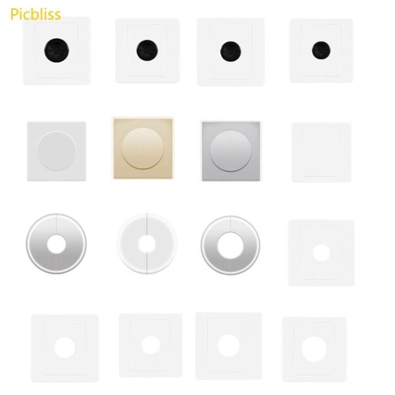 Picbliss แผ่นฝาครอบพลาสติก Elegant Socket Cover Plate with Cable Outlet for Home Office
