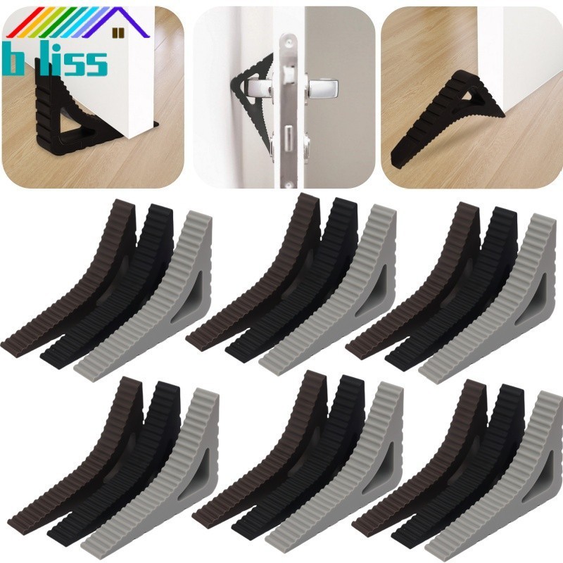 บ้าน15PCS ความปลอดภัยสามเหลี่ยมรูปร่างประตูหยุด Creative TPR บล็อกลิ่มประตูโฮมออฟฟิศ Anticollision ประตูด้านหลัง Stoppers ป้องกัน