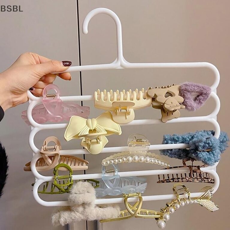 BSBL 5 ชั้น Hair Claw Storage Rack Organizer ความจุขนาดใหญ่หนาผู้ถือแขวนผนัง Hairpin แขวนพื้นที่สาหรับผู้หญิง BL
