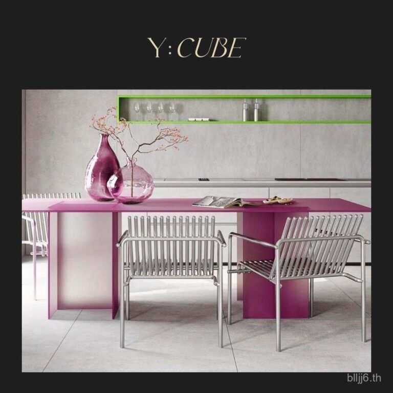 โต๊ะกระจกนำเข้าจากอิตาลี YCUBE Glas Italia Simoon สำหรับห้องรับประทานอาหาร ห้องนั่งเล่น ห้องเรียน และทางเข้า