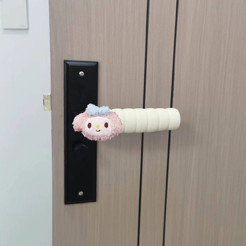 Ins Cute Plush Doorknob Protector Kulomi Crash Cover เฟอร์นิเจอร์ตกแต่งรายการ