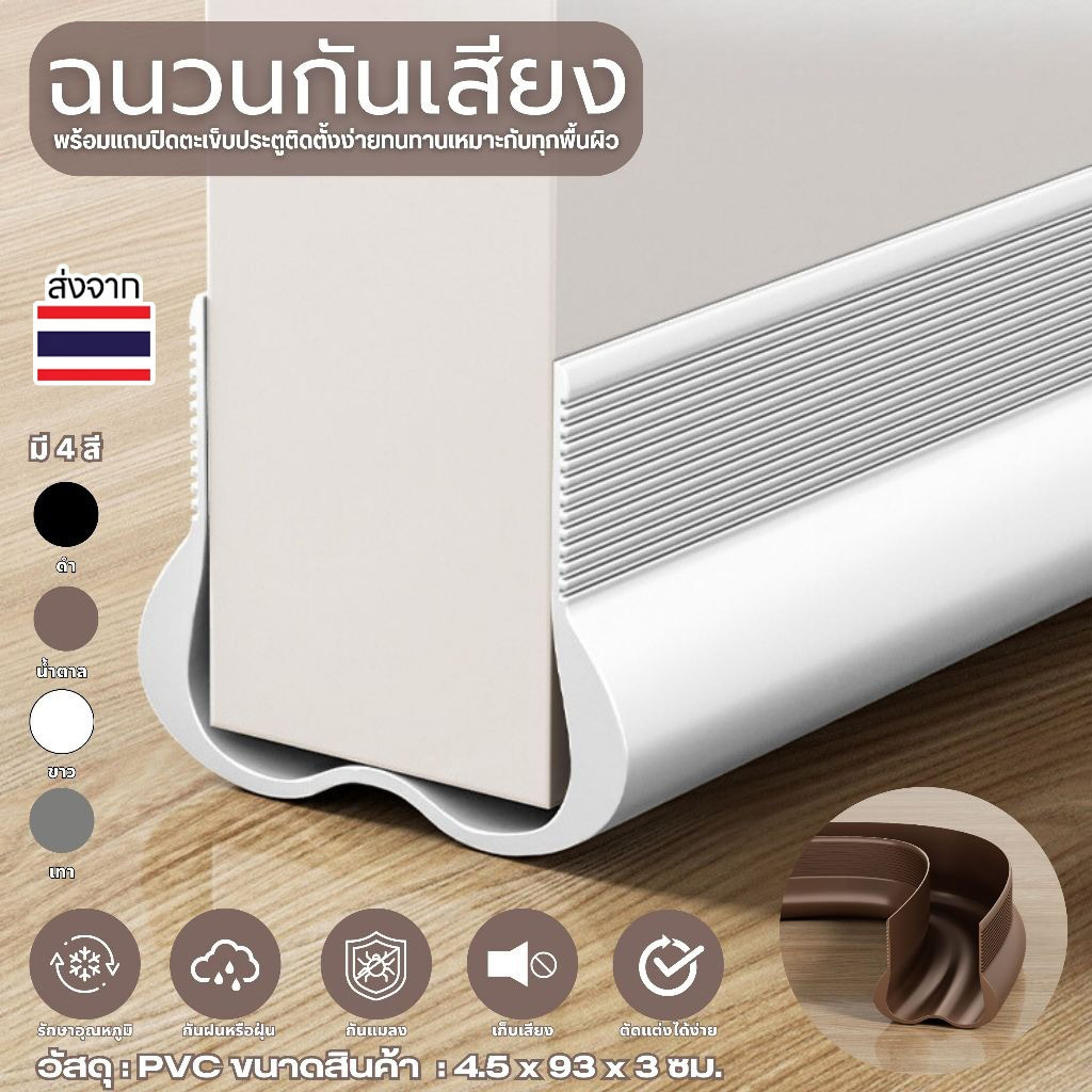 พร้อมส่งที่กั้นประตู แบบสอด ที่กั้นประตูกันฝุ่น กันแมลง ขอบประตูกันแอรออก กาวในตัว กันน้ำ กันแอร์ออก ป้องกันเสียง