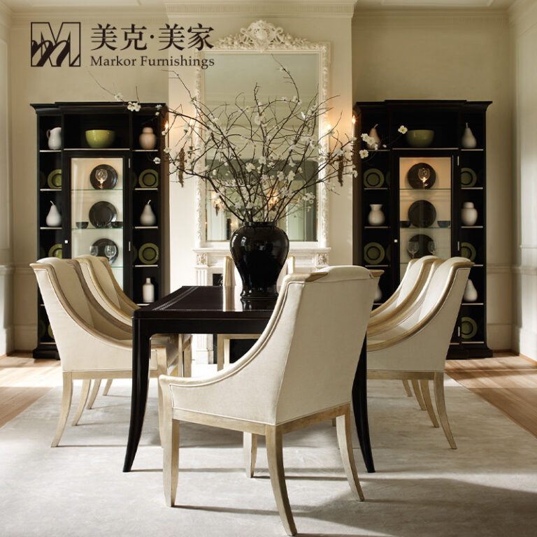 Meikemeijia Caracole ตู้โชว์ทักซิโด้สีดาอเมริกันคลาสสิกไม้เนื้อแข็งตู้เก็บตู้หนังสือ