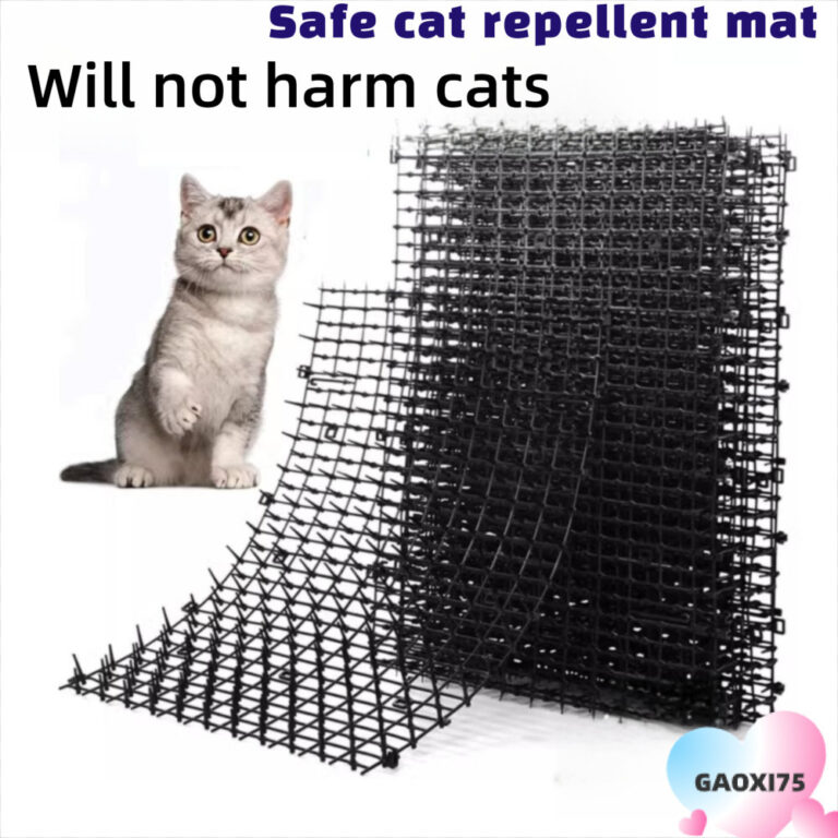 GAOXI75 เสื่อไล่แมว ซ้อนได้ไม่มี Harm Pet Antiwartic Mat Soft Prick Plastic Grid Catproof Mat Indoor Outdoor